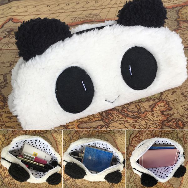 Panda Necessaire Ou Estojo De Pelúcia