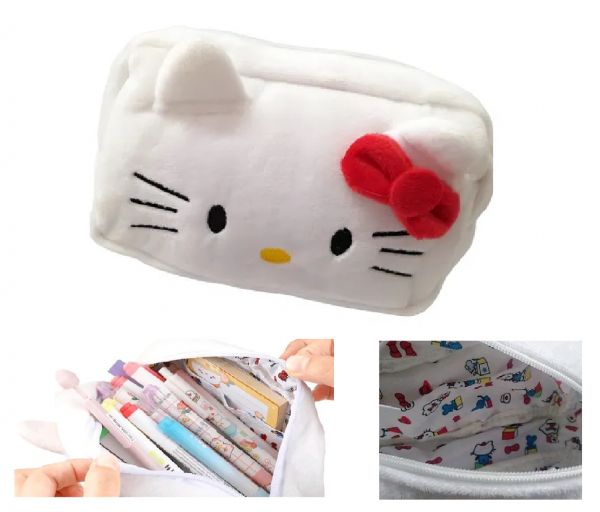 Hello Kitty Estojo/ Necessaire Pelúcia Kawaii